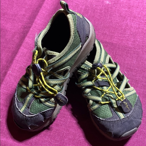 Kids Green and Yellow Chaco Shoes - Picture 1 of 9